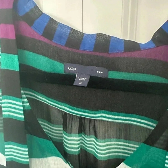 Gap | stripes | sheer top | - Picture 4 of 4